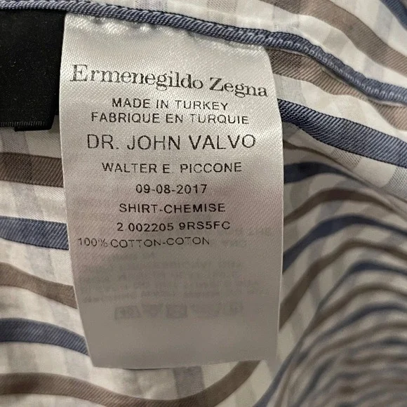 Ermenegildo Zegna Su Misura Mens Gingham Regular Fit Button Down 19 41 - Picture 9 of 10